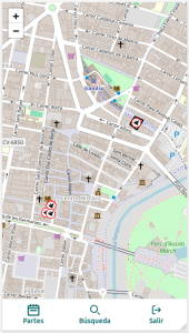 Imagen de posicionamiento GIS de los elementos de un parte